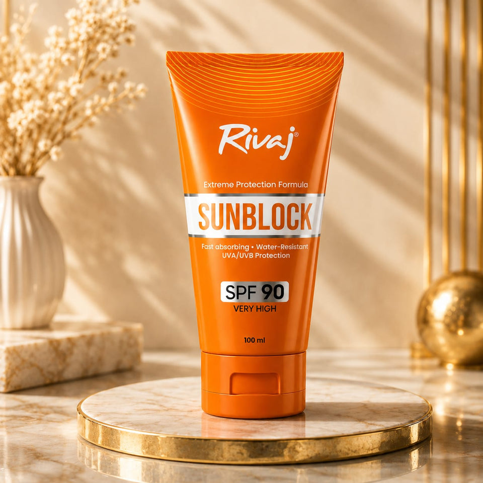 Rivaj Sunblock SPF90 Oil-Free Water Resistant Cream 100ml